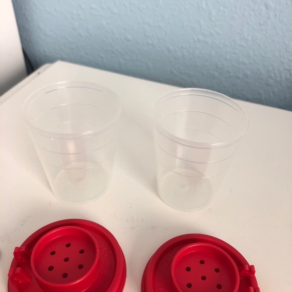 Tupperware Kitchen Tupperware New Mini Travel Salt Pepper Shakers Poshmark